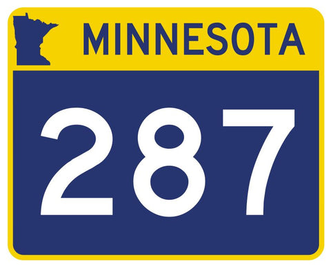 Minnesota State Highway 287 Sticker Decal R5021 Highway Route sign