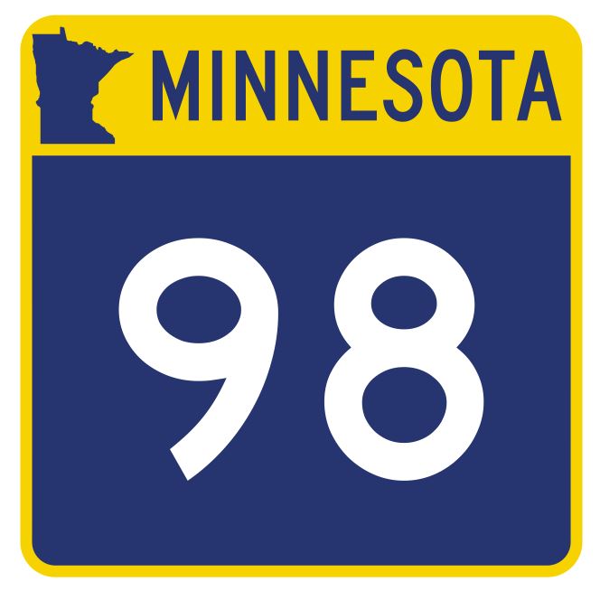 Minnesota State Highway 98 Sticker Decal R4937 Highway Route Sign