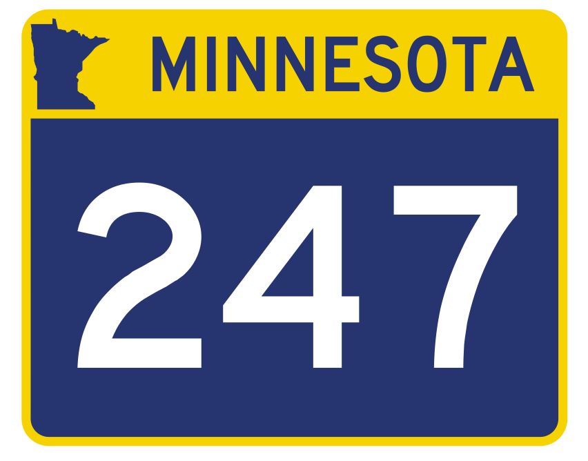 Minnesota State Highway 247 Sticker Decal R4994 Highway Route sign