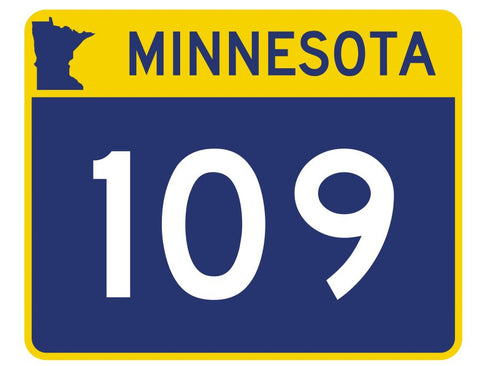 Minnesota State Highway 109 Sticker Decal R4947 Highway Route Sign