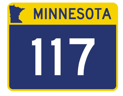 Minnesota State Highway 117 Sticker Decal R4954 Highway Route Sign