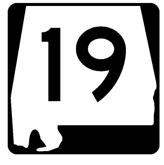 Alabama State Route 19 Sticker R4410 Highway Sign Road Sign Decal