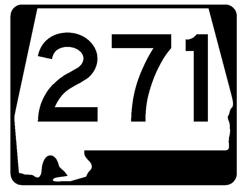 Alabama State Route 271 Sticker R4687 Highway Sign Road Sign Decal
