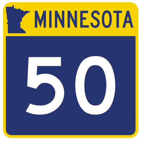 Minnesota State Highway 50 Sticker Decal R4742 Highway Route Sign