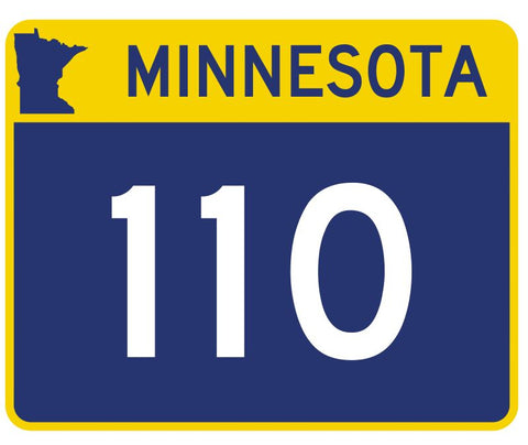Minnesota State Highway 110 Sticker Decal R4948 Highway Route Sign