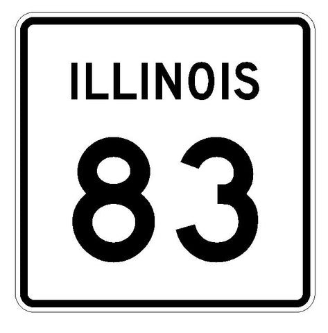 Illinois State Route 83 Sticker R4355 Highway Sign Road Sign Decal