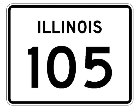 Illinois State Route 105 Sticker R4373 Highway Sign Road Sign Decal