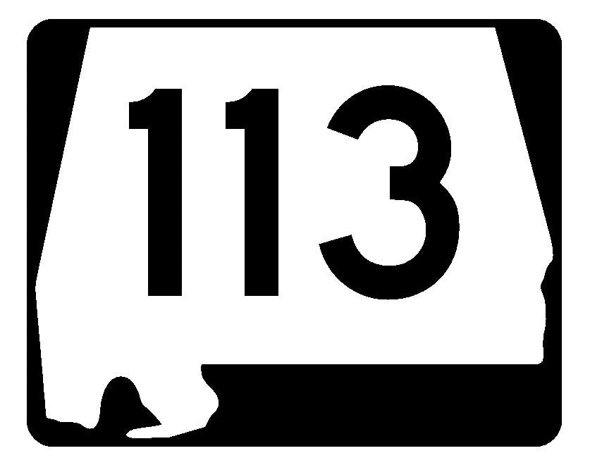 Alabama State Route 113 Sticker R4509 Highway Sign Road Sign Decal