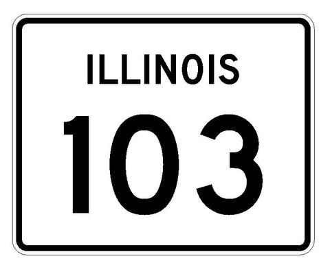 Illinois State Route 103 Sticker R4371 Highway Sign Road Sign Decal