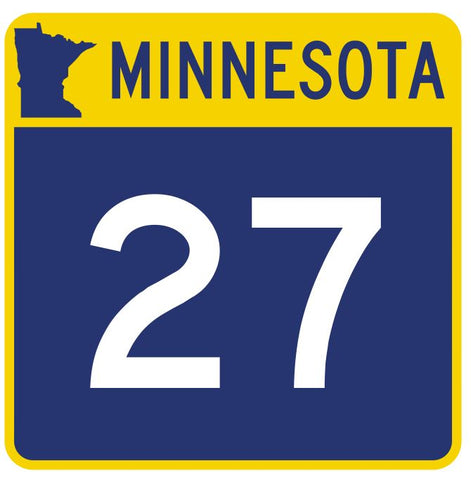 Minnesota State Highway 27 Sticker Decal R4723 Highway Route Sign