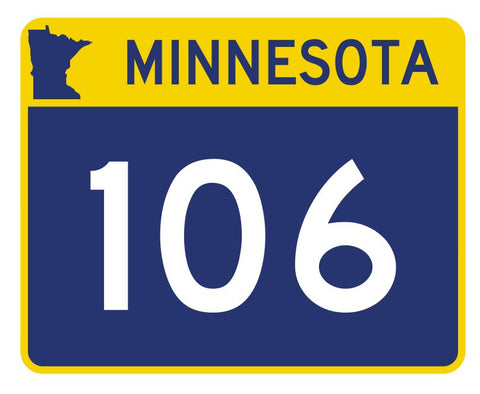 Minnesota State Highway 106 Sticker Decal R4944 Highway Route Sign
