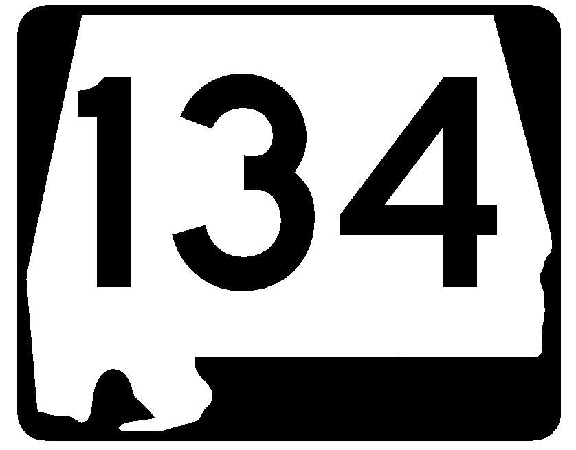Alabama State Route 134 Sticker R4530 Highway Sign Road Sign Decal