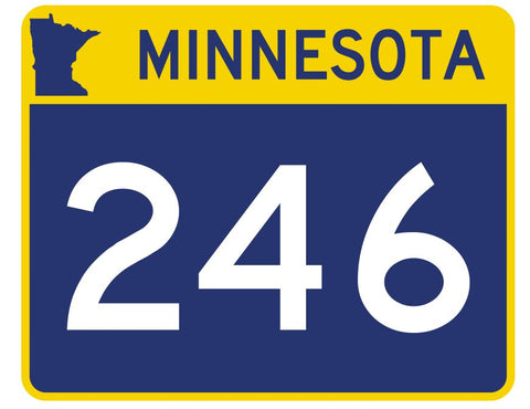 Minnesota State Highway 246 Sticker Decal R4993 Highway Route sign