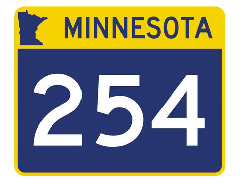 Minnesota State Highway 254 Sticker Decal R5001 Highway Route sign