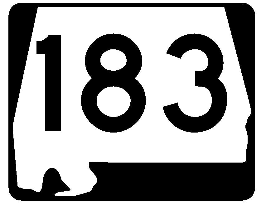 Alabama State Route 183 Sticker R4582 Highway Sign Road Sign Decal