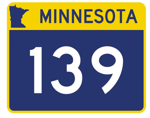 Minnesota State Highway 139 Sticker Decal R4962 Highway Route Sign