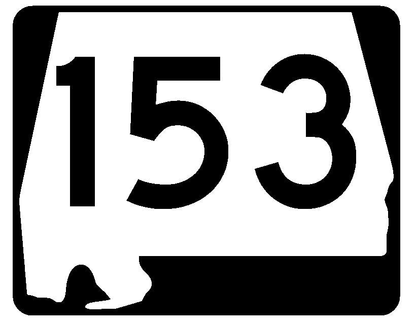 Alabama State Route 153 Sticker R4552 Highway Sign Road Sign Decal