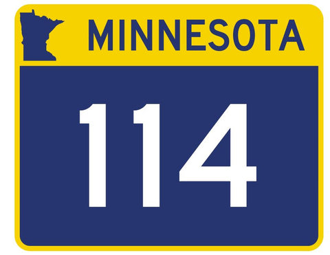 Minnesota State Highway 114 Sticker Decal R4952 Highway Route Sign
