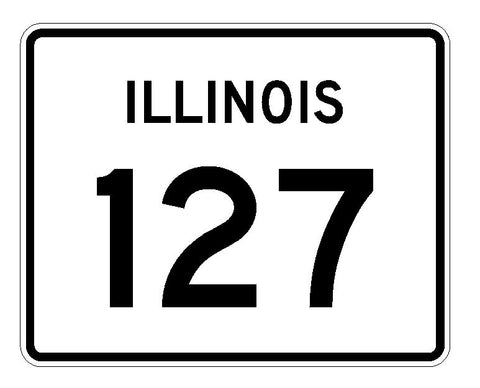 Illinois State Route 127 Sticker R4393 Highway Sign Road Sign Decal