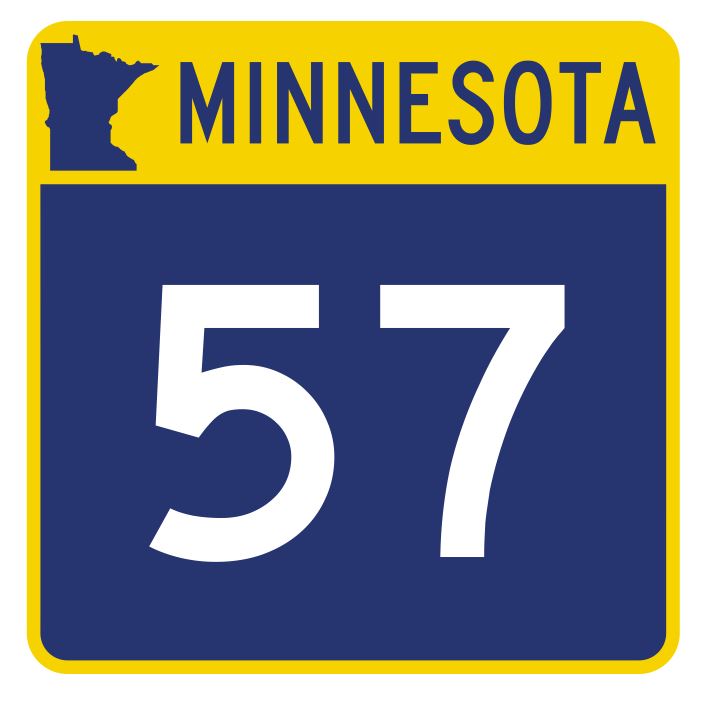 Minnesota State Highway 57 Sticker Decal R4747 Highway Route Sign