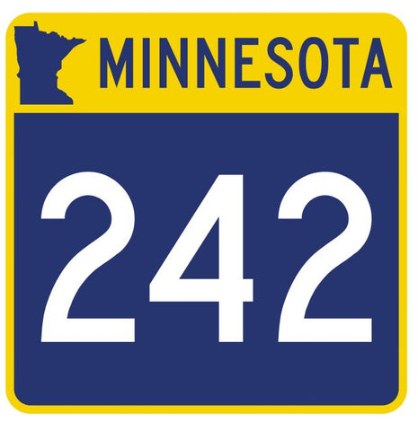 Minnesota State Highway 242 Sticker Decal R4990 Highway Route sign