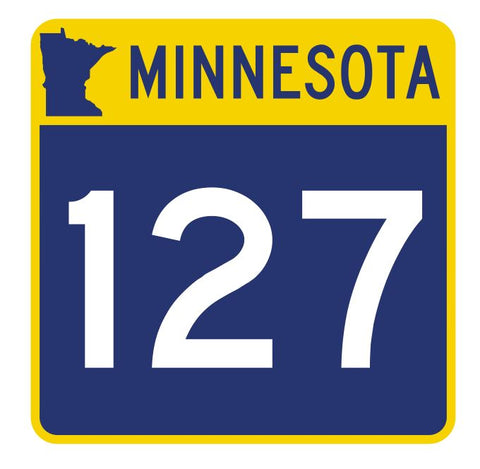 Minnesota State Highway 127 Sticker Decal R4960 Highway Route Sign
