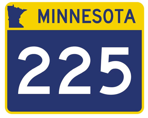 Minnesota State Highway 225 Sticker Decal R4980 Highway Route sign
