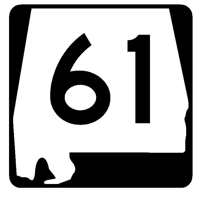 Alabama State Route 61 Sticker R4446 Highway Sign Road Sign Decal