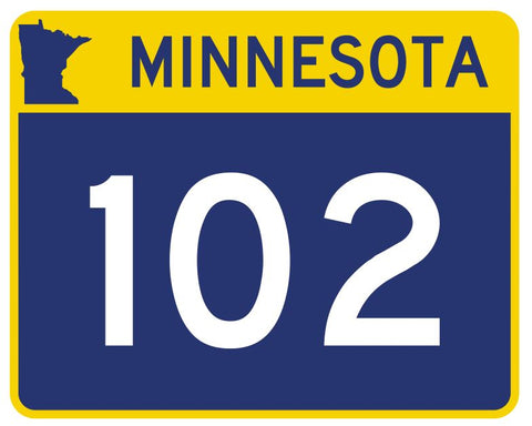 Minnesota State Highway 102 Sticker Decal R4941 Highway Route Sign