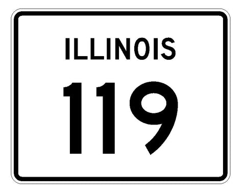 Illinois State Route 119 Sticker R4385 Highway Sign Road Sign Decal