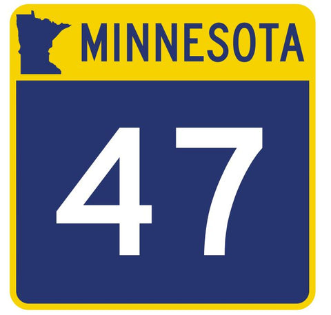 Minnesota State Highway 47 Sticker Decal R4739 Highway Route Sign