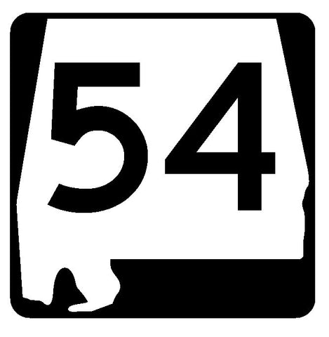 Alabama State Route 54 Sticker R4440 Highway Sign Road Sign Decal