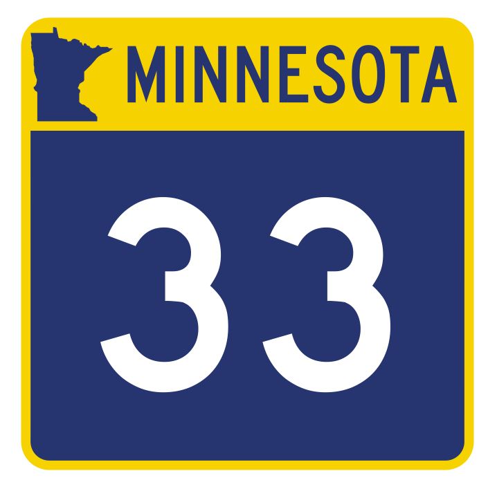 Minnesota State Highway 33 Sticker Decal R4728 Highway Route Sign