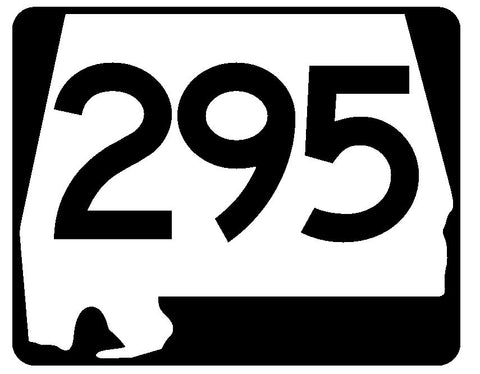Alabama State Route 295 Sticker R4698 Highway Sign Road Sign Decal
