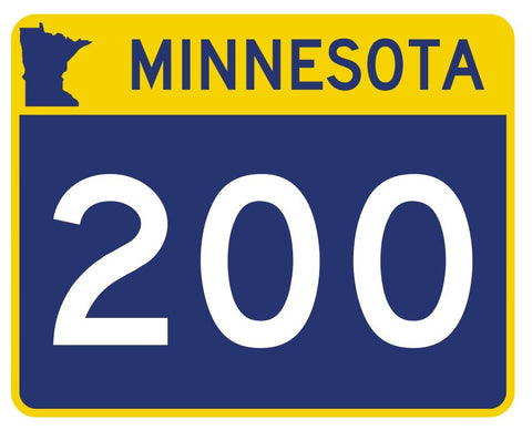 Minnesota State Highway 200 Sticker Decal R4972 Highway Route sign