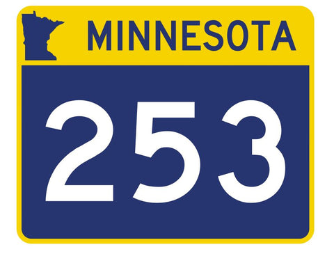 Minnesota State Highway 253 Sticker Decal R5000 Highway Route sign