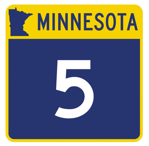 Minnesota State Highway 5 Sticker Decal R4706 Highway Route Sign