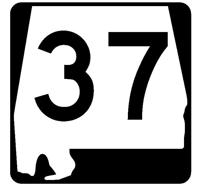 Alabama State Route 37 Sticker R4426 Highway Sign Road Sign Decal