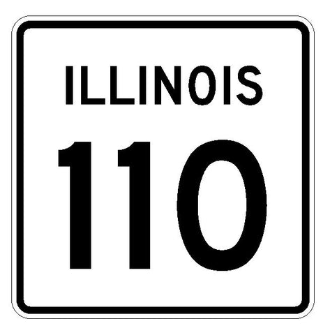 Illinois State Route 110 Sticker R4378 Highway Sign Road Sign Decal