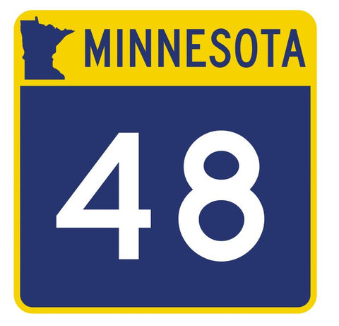 Minnesota State Highway 48 Sticker Decal R4740 Highway Route Sign