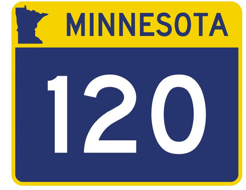 Minnesota State Highway 120 Sticker Decal R4956 Highway Route Sign