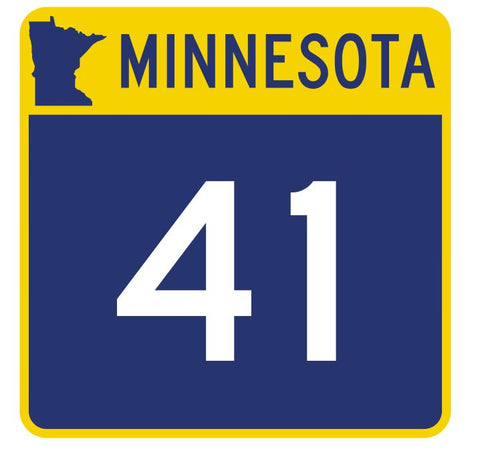 Minnesota State Highway 41 Sticker Decal R4734 Highway Route Sign