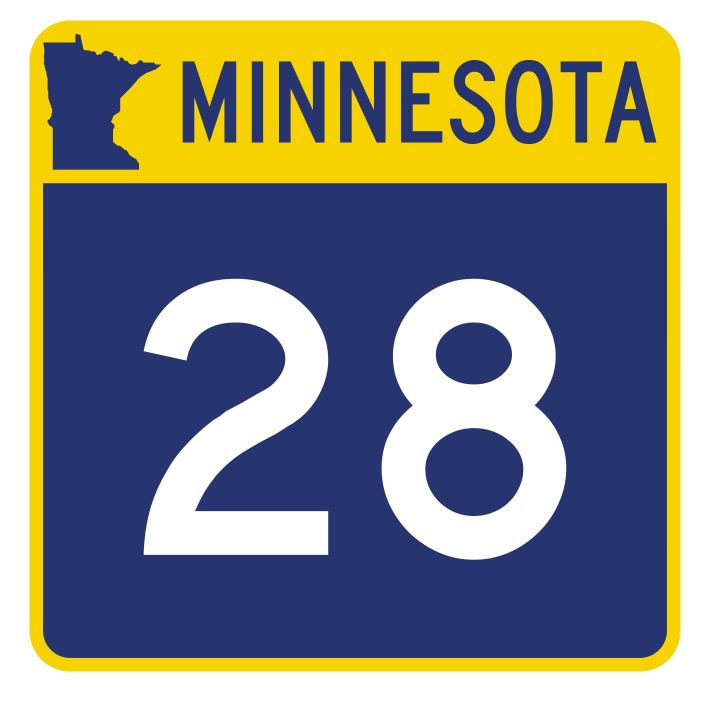 Minnesota State Highway 28 Sticker Decal R4724 Highway Route Sign