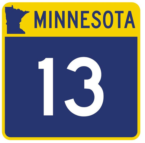 Minnesota State Highway 13 Sticker Decal R4711 Highway Route Sign