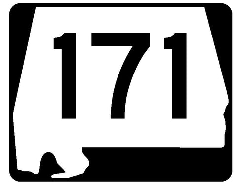 Alabama State Route 171 Sticker R4570 Highway Sign Road Sign Decal