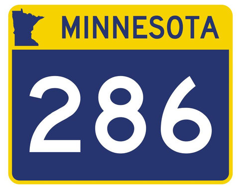 Minnesota State Highway 286 Sticker Decal R5020 Highway Route sign