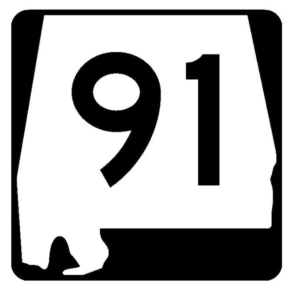 Alabama State Route 91 Sticker R4486 Highway Sign Road Sign Decal ...