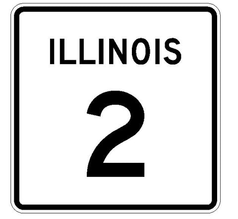 Illinois State Route 2 Sticker R4299 Highway Sign Road Sign Decal