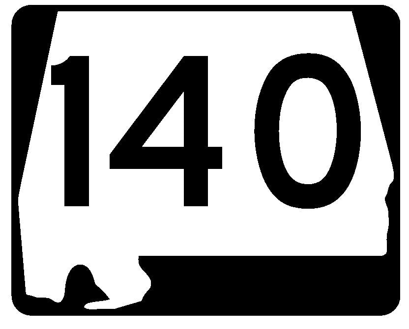 Alabama State Route 140 Sticker R4536 Highway Sign Road Sign Decal