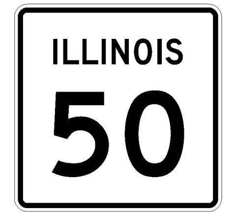 Illinois State Route 50 Sticker R4335 Highway Sign Road Sign Decal